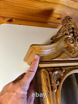 Hardwood Wood Wooden Glass Wall Hung Mount Display Curio Cabinet Case Box