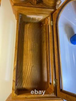 Hardwood Wood Wooden Glass Wall Hung Mount Display Curio Cabinet Case Box