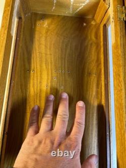 Hardwood Wood Wooden Glass Wall Hung Mount Display Curio Cabinet Case Box