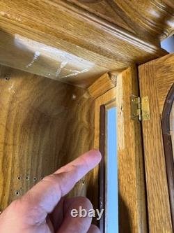 Hardwood Wood Wooden Glass Wall Hung Mount Display Curio Cabinet Case Box