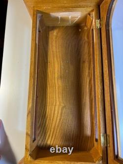 Hardwood Wood Wooden Glass Wall Hung Mount Display Curio Cabinet Case Box