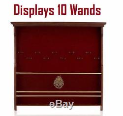 Harry Potter 10 Wand Wood Wall Display Case Wooden Showcase Collector's Storage