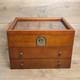 Hawthorne Village Masterpiece Railways Wood Train Display Case Glass Top Drawers