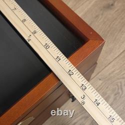 Hawthorne Village Masterpiece Railways Wood Train Display Case Glass Top Drawers