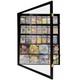 Heizi Uv-coated, Lockable Solid Wood Trading Card Display Case, Compatible Wit