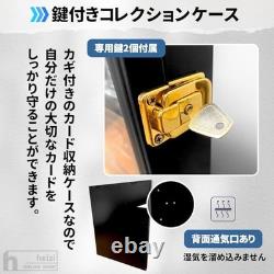 Heizi UV-Coated, Lockable Solid Wood Trading Card Display Case, Compatible wit