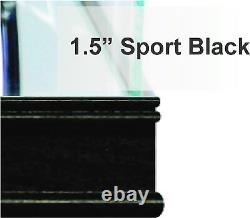 Helmet Display Case Football Black Wood Glass NFL NCAA USA Cabinet Sport Holder
