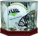 Helmet Display Case Football Cherry Wood Glass Nfl Ncaa Full Size Holder Frame