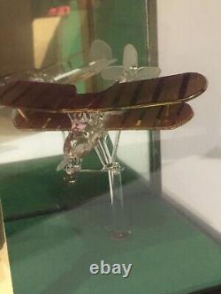 Heritage Models Tigermoth Glass Sculpture Model In Glass & Wood Display Case