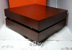 Hermes EX-Large & Heavy Wood & Suede Watch Jewelry Display Case EXTREMELY RARE