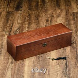 High Class Solid Wood Wooden Display Watch Box Case Chest With Lock 6 Slots