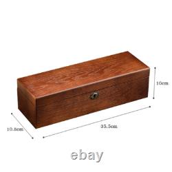 High Class Solid Wood Wooden Display Watch Box Case Chest With Lock 6 Slots