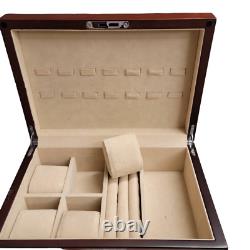 Hives And Honey Watch Winder Wood Display Case Storage Organizer Valet Jewelry