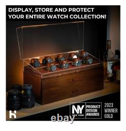 Holme And Hadfield Premium 17-Slot Wooden Display Case- Extra Large HandCrafted