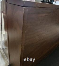 Holme & Hadfield Brown Wood Leather Acrylic Watch Display Case for 7