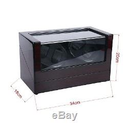 Homend 4+0 Automatic Watch Winder Carbon Fiber Storage Case Watches Display Box