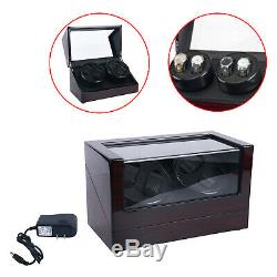 Homend 4+0 Automatic Watch Winder Carbon Fiber Storage Case Watches Display Box