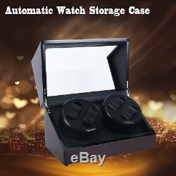 Homend 4+0 Automatic Watch Winder Carbon Fiber Storage Case Watches Display Box