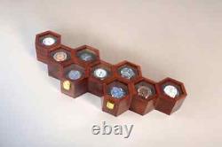 Honeycomb wooden watch display case for timepiece collection, Watch box for men