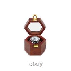 Honeycomb wooden watch display case for timepiece collection, Watch box for men
