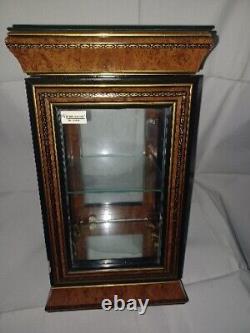 Horchow Creazioni Vitrine Italian Wood Display Case. Rococo style cabinet