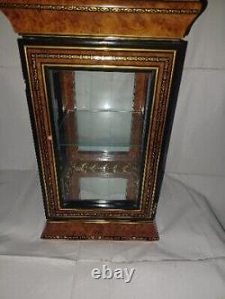 Horchow Creazioni Vitrine Italian Wood Display Case. Rococo style cabinet