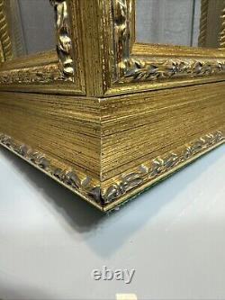Horchow Vitrine Gold Italian Wood Display Case Rococo Style Cabinet, 1970
