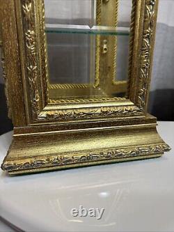 Horchow Vitrine Gold Italian Wood Display Case Rococo Style Cabinet, 1970