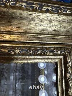 Horchow Vitrine Gold Italian Wood Display Case Rococo Style Cabinet, 1970