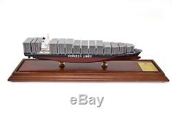 Horizon Lines Container cargo Ship Wooden Model 12 In Acrylic Wood Display Case