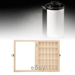 Hot Film Cassette Display Case 30 Slots Minimalist Dust Proof Solid Wood Storag