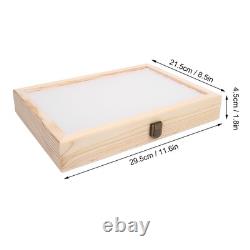 Hot Film Cassette Display Case 30 Slots Minimalist Dust Proof Solid Wood Storag