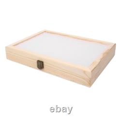 Hot Film Cassette Display Case 30 Slots Minimalist Dust Proof Solid Wood Storag