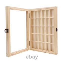 Hot Film Cassette Display Case 30 Slots Minimalist Dust Proof Solid Wood Storag