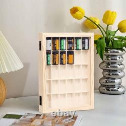 Hot Film Cassette Display Case 30 Slots Minimalist Dust Proof Solid Wood Storag