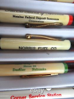 Huge Lot of 125 Vintage Mechanical Pencils with Wood Display Case (Holds 78)