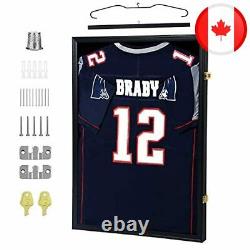 IHEIPYE Jersey Display Frame Case Lockable, Large Sport Jersey Shadow Box with 9