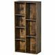 Industrial Style Bookcase Rack Wooden Storage Display Shelves Office/study Brown
