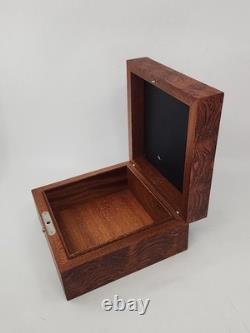 JB Blancpain Wooden Watch Box Display Case Humidor Style No Cushion Read