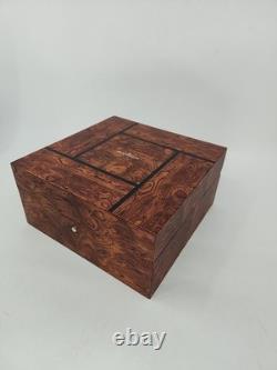 JB Blancpain Wooden Watch Box Display Case Humidor Style No Cushion Read