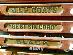 JP Coats Spool Cabinet 6 Drawer- Nice Antique