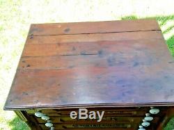 JP Coats Spool Cabinet 6 Drawer- Nice Antique