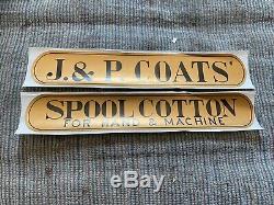 J&P Coats Spool Cabinet Drawers Wood Hand Cotton