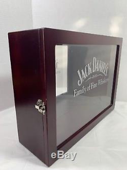 Jack Daniels Family Of Fine Whiskeys Wood Mirror Display Case Shadow Gift Box