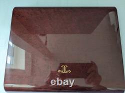 Jaeger Lecoultre Wooden Watch Box Display Case with travel pouch & cloth