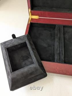Jaeger Lecoultre Wooden Watch Box Display Case with travel pouch & cloth