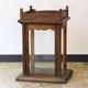 Japanese Keyaki Wood Display Case Shrine Style Glass Cabinet Vintage 44cm