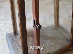 Japanese Keyaki Wood Display Case Shrine Style Glass Cabinet Vintage 44cm