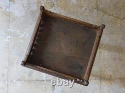 Japanese Keyaki Wood Display Case Shrine Style Glass Cabinet Vintage 44cm