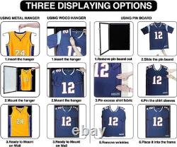 Jersey Display Case 3 Pack Large Shadow Box Lockable UV Protection Black Frame